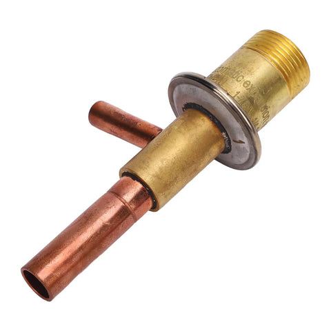 Efficient Refrigeration Energy Regulator Valve With Hassle Free Pneumatic Integration, brass inlet, copper outlets, side view