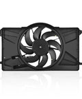 Engine Radiator Cooling Fan Assembly Direct Bolt On Replacement Compatible With Ford Focus Electric And Gas Engines, 8-blade design.