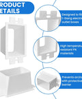 8 Pack 1-Gang Electrical Box Extenders With 16 Screws, Durable Plastic Outlet Box Extension Kit for Single Gang Power Switch Receptacles, White