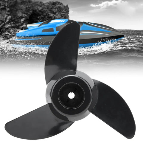 Boat Propeller Drill Attachment Plastic Propeller With Fine Craftsmanship For Electric Thrusters Easy To Install And Maintain Replacement Propeller For DIY Boats And Marine Motors against a backdrop of a boat on water