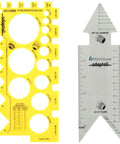 SAE American Thread Identification Kit With Adaptall Gauges for NPT NPSM ORS ORFS ORB AN JIC 37 showing yellow and white gauge tools