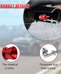 YoRise red aluminum car exhaust whistle with mounting clamp for universal tail-pipe fit