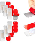 Six Pack No Drill Magnetic Cabinet Catches Ultra Thin Stainless Steel With Extra Strong Adhesive for quiet door closures
