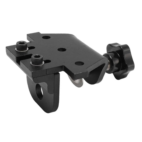 Heavy Duty Aluminum Doweling Jig Kit And Precision Drilling Locator clamp with adjustable knobs for woodworking joints.