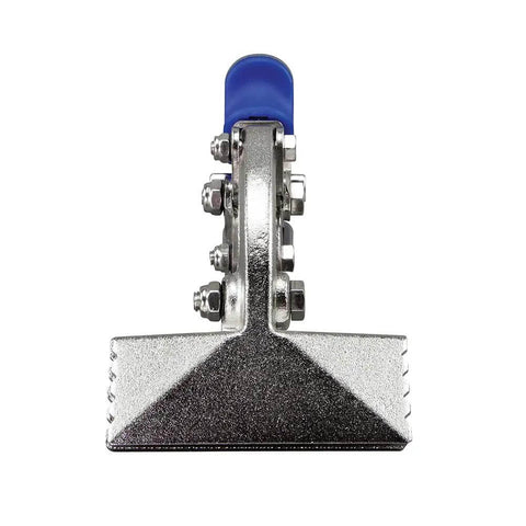 Front view of Hand Seamer With 3-Inch Jaw Offset Metal Seamer for bending 22 gauge steel, showing notched surface and contoured grips.