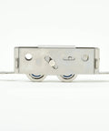Side view of Tandem Patio Door Roller With Stainless Steel Sealed Bearings And 1.25 Inch Wheels For Wood And Vinyl Doors, Compatible With MI Windows And Aspen, Associated Materials And More, Durable Precision Bearing Roller For Smooth, Quiet Operation.