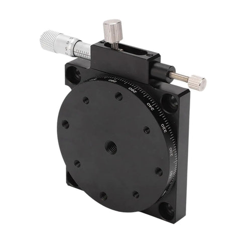 60mm Fine Tuning Optical Sliding Stage With 2.3 Inch Cross Roller Guide, 360 Degree Rotary Platform, side view