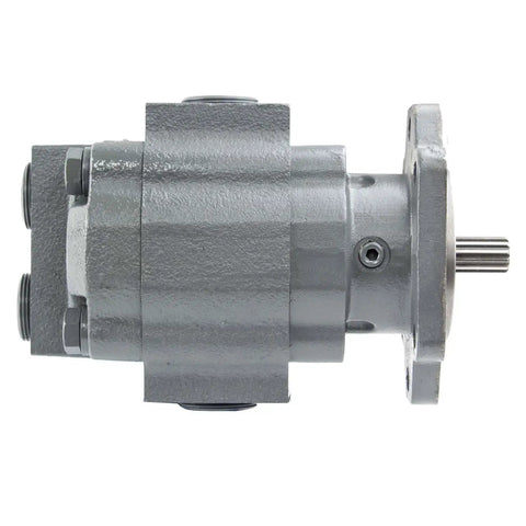 Side view of a bi-directional direct mount hydraulic gear pump L and PL series with 0.875 inch shaft with thirteen spline.