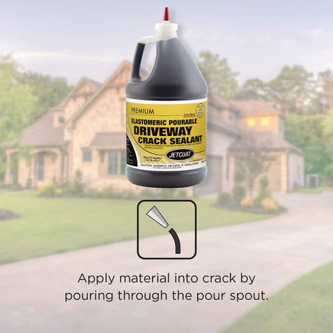 Premium Elastomeric Asphalt Crack Filler And Sealant For Blacktop Repair Flexible Polymer Modified Emulsion Based Driveway Sealer Long Lasting Patch For Cracks And Potholes 1 Gallon front view