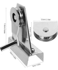 Heavy Duty Stainless Steel Flagpole Pulley And Crank Handle Kit Two Pieces For Smooth Outdoor Flag Raising Hardware 11.8cm