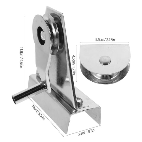 Heavy Duty Stainless Steel Flagpole Pulley And Crank Handle Kit Two Pieces For Smooth Outdoor Flag Raising Hardware 11.8cm