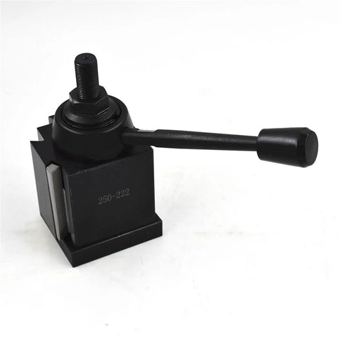 Six Piece Quick Change Tool Post Set For Lathe With Wedge And Piston Type Holders Includes 250 222 black tool holder