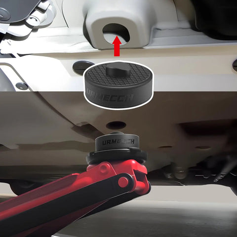 Heavy Duty Car Jack Pad Adapters For Porsche 911 964 993 996 991 Cayman Boxster, Rubber Jacking Support Point Floor Pads, installed