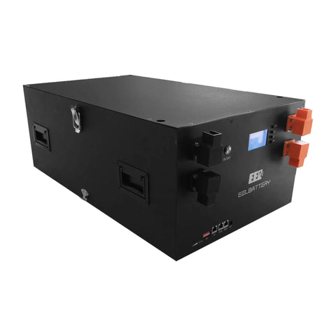 Kickstart Your Homestead Setup With This Rugged 48V 16S Lifepo4 Server Rack Battery Box Housing A Built In 150A Bluetooth Bms showing connections and display.
