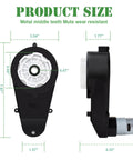 Two Pack 12V Powered Wheels Motors Upgrade Gearbox for Kids Ride On Cars, RS550 Drive Engine, product dimensions diagram