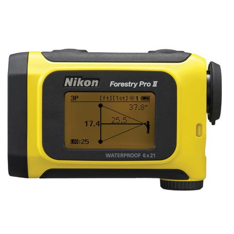 Forestry Pro II Workhorse Laser Rangefinder Hypsometer Digital Range Finder With 8 To 1750 Yards Height And Angle Measurements 2 Point And 3 Point Height Calculations Bundle Includes 3 Extra CR2 Batteries And Lens Cloth, front view