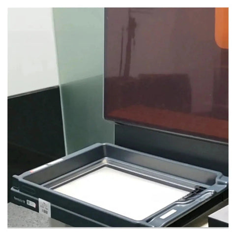 Premium Replacement Vat For Formlabs Form 3L Resin Tank on a table, designed for smooth 3D printing with tight seal.