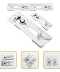 Four Piece Silver Iron Sofa Connectors for Sectional Sofas and Furniture, Interlocking Couch Clips for Living Rooms and Offices