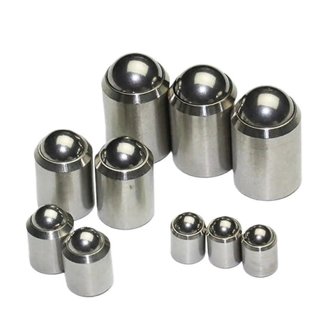 Heavy Duty Stainless Steel Spring Ball Plunger set of ten, various sizes for reliable precision positioning in tough jobs.
