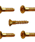 Solid Brass Oval Head Wood Screws 10 X 1.5 Inch Phillips Drive showing metallic finish and grip for softwood assembly.