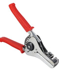 Heavy Duty Automatic Wire Stripper Pliers With Integrated Adjustable Ruler For 0.5 To 4.0mm Cables, red rubber grips, alloy steel, designed for precise stripping.