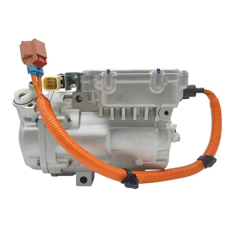 Slick Auto AC Compressor Upgrade For BYD Qin DM Climate Control, Heavy Duty 24 Volt Refrigerant Pump Replacing HAC8103010, showing aluminum shell.