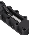 Double Headed Push Pull Quick Release Toggle Clamp with ribbed plastic handles and stable cast iron base for woodworking and welding use