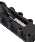 Close-up of 50mm Stroke Push Pull Toggle Clamp For Welding Heavy Duty High Carbon Steel Ergonomic Grippy Ribbed Plastic Handle