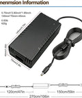 54V 210W Power Supply Adapter For Ubiquiti UniFi Switch XG 6 PoE Beefed Up Replacement Power Source US XG 6POE USW Ultra 210W 6 Port Network Switch Plug And Play Ready, black adapter with cable