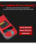 Real Deal Pro Grade Stud Finder And Wall Scanner With Live Wire And Copper Metal Detection, StressFree Automatic Calibration On Vivid Lcd Display for real-time voice broadcasting.