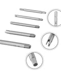 Premium Alloy Steel Tap Extractor Set 5 Pieces Metric Screw Remover Drill Tool Kit for Broken Taps M3 M5 M6 M8 M10, alloy steel