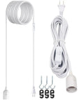 20 Foot UL Approved Hanging Lantern Extension Cord With On Off Switch For E26 E27 Socket 360W Paper Lantern Pendant Light Cable