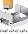 Six Pack 6x6 Post Anchor Base Adjustable Wood Brackets For Concrete Projects showing metal post base holder