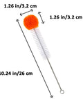Hummingbird Feeder Cleaner Brush Bendable Bottle Brush With Gentle Bristles And Soft Tip For Narrow Neck Water Bottles Glass And Plastic Bottles Stainless Steel 304 Durable Cleaning Tool 10.24 Inches Long, 10.24 in orange brush