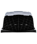 Heavy Duty High Flow Roof Vent Cover for RVs With Easy Open Cap and Aerodynamic Design, front grill view