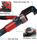 Upgraded Hydraulic Crimping Tool For One Eighth And Three Sixteenths Stainless Steel Cable Railing Kits with labeled features