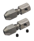 2 Pack CNC Stainless Steel RC Flex Collet Coupler Flexible Drive Shaft Locker for DIY RC Boat Submarine 5mm to 4mm