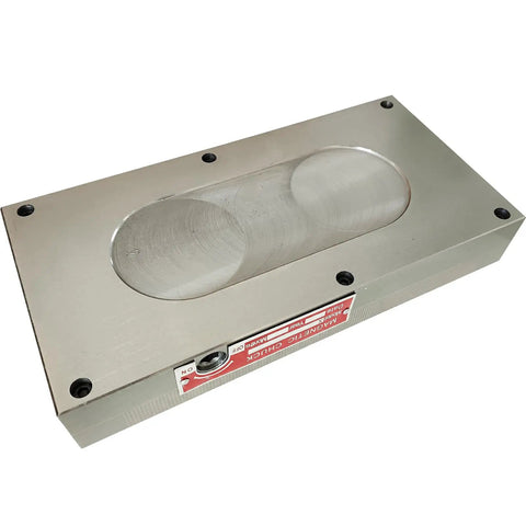 Beefy 6 By 12 Inch Rectangular Magnetic Chuck With High Density Fine Pole Design Delivers 100-120 N/cm2 Holding Power For Surface Grinders Milling Machines And EDM Workholding, 6x12 in
