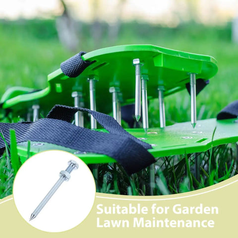 Game Changing Heavy Duty Lawn Aerator Spike Shoes With 2.75 Inch Metal Replacement Pegs for efficient soil aeration on grass