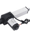 24V DC Electric Linear Actuator 800N With 100mm Stroke And End Limit Switch Rugged Aluminum Tube Frame ABS Connectors Built To Last Yet Smooth Linear Motion For DIY Projects And Industrial Automation, side view