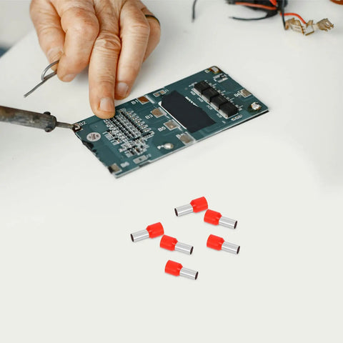 Kick The Butt Out Of Wiring With 100pcs Red Ferrule Terminals Kit Featuring Durable Stainless Steel And Plastic To Stop Leakage, Boost Safety, And Nail Perfect Electrical Connections For Big Projects Today, red ferrule terminals on circuit board
