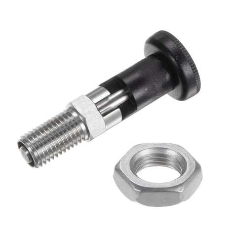 Built Tough M12x1.5 Push Fit Ball Nose Spring Plunger Stainless Steel Self Locking Retractable Index Plunger 6mm Pin with nut