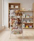 Three Tier Round Wire Dump Bins Display Stand For Retail Floors, 18 Inch Bins, 45 Inch Tall, Durable Metal Wire Shelving