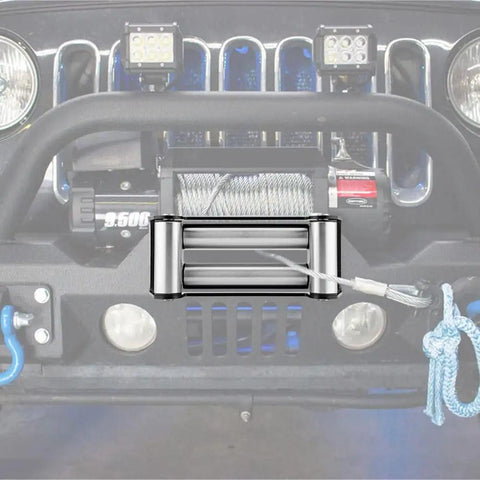 6 Inch Winch Roller Fairlead Cable Guide For 4000-5500 Lbs UTV Winches Beefy Built Synthetic Rope Protector Reduces Friction Smooth Durable Roller Fairlead For Off Roading Adventures on UTV winch with synthetic rope