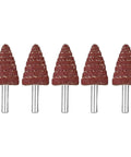 Premium 5 Pcs Cone Shaped Sanding Flap Wheels With 3mm And 6mm Shank for Grinding Polishing Metal Wood Plastic