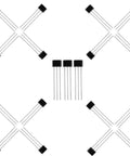 Alloy Hall Effect Sensor Replacement Kit, 15pcs, Easy Install, Stable Operation, Practical Hall Sensor for Industrial Control and Electrical Systems and More; 16 mm x 4 mm x 1 mm alloy sensors