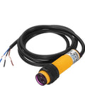M18 Photoelectric Sensor 30 cm Diffuse Switch, 6-36V DC, NPN NC Three-Line Proximity Sensor for Industrial Automation, cable view