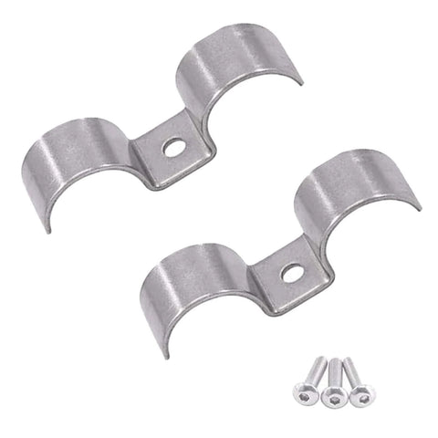12mm Stainless Steel Double Line Clamps Kit With Hex Socket Screws M5 By 12 Silver Tone Pack Of 10 Durable 304 Stainless Steel