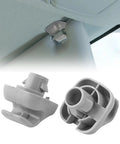 2 Pack Sun Visor Clips For Cars No Fuss Direct Fit Replacement Hook For Honda Accord Civic Odyssey CRV Pilot Sun Visor Retainer Bracket Hanger Clips OEM 88217S01A01ZA 88217S04003ZA Gray showing installation and details.