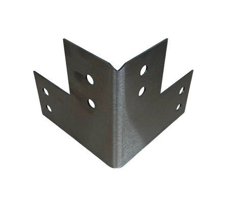 Beefy Heavy Duty 12 Gauge Steel Corner Bracket For 4x4 Posts, Built To Last DIY Workbench, Shop Table, CNC Table, Pergola Bracket, Backyard Deck Support, Made In USA, Industrial Strength Construction